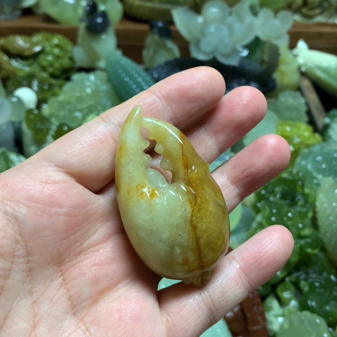 岫玉未镶嵌手把手把