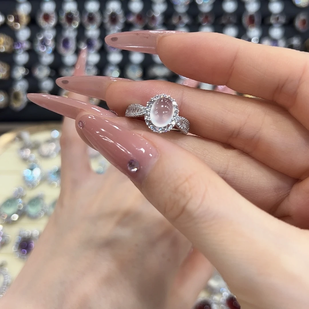 岫玉银S925镶嵌戒指J****猪