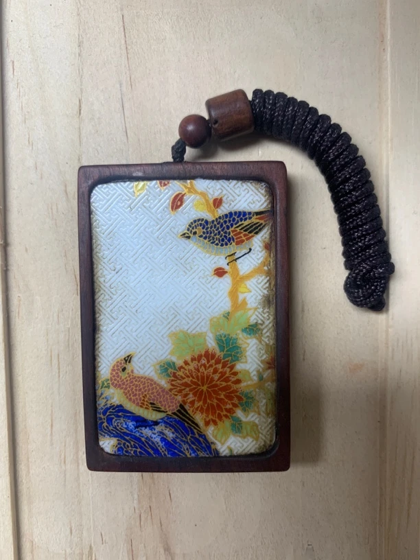 瓷片 牌子 挂件 有挂绳 喜上眉梢