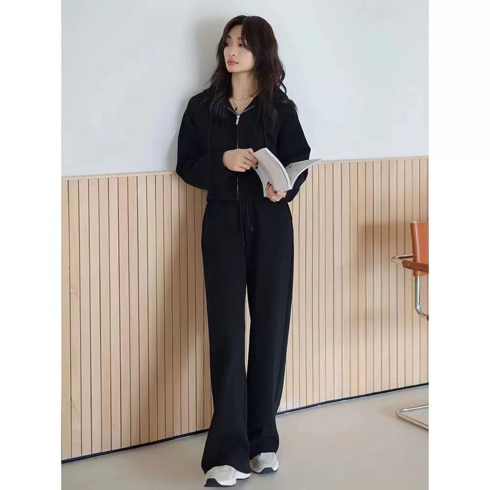 韩版女士加绒冬季运动套装