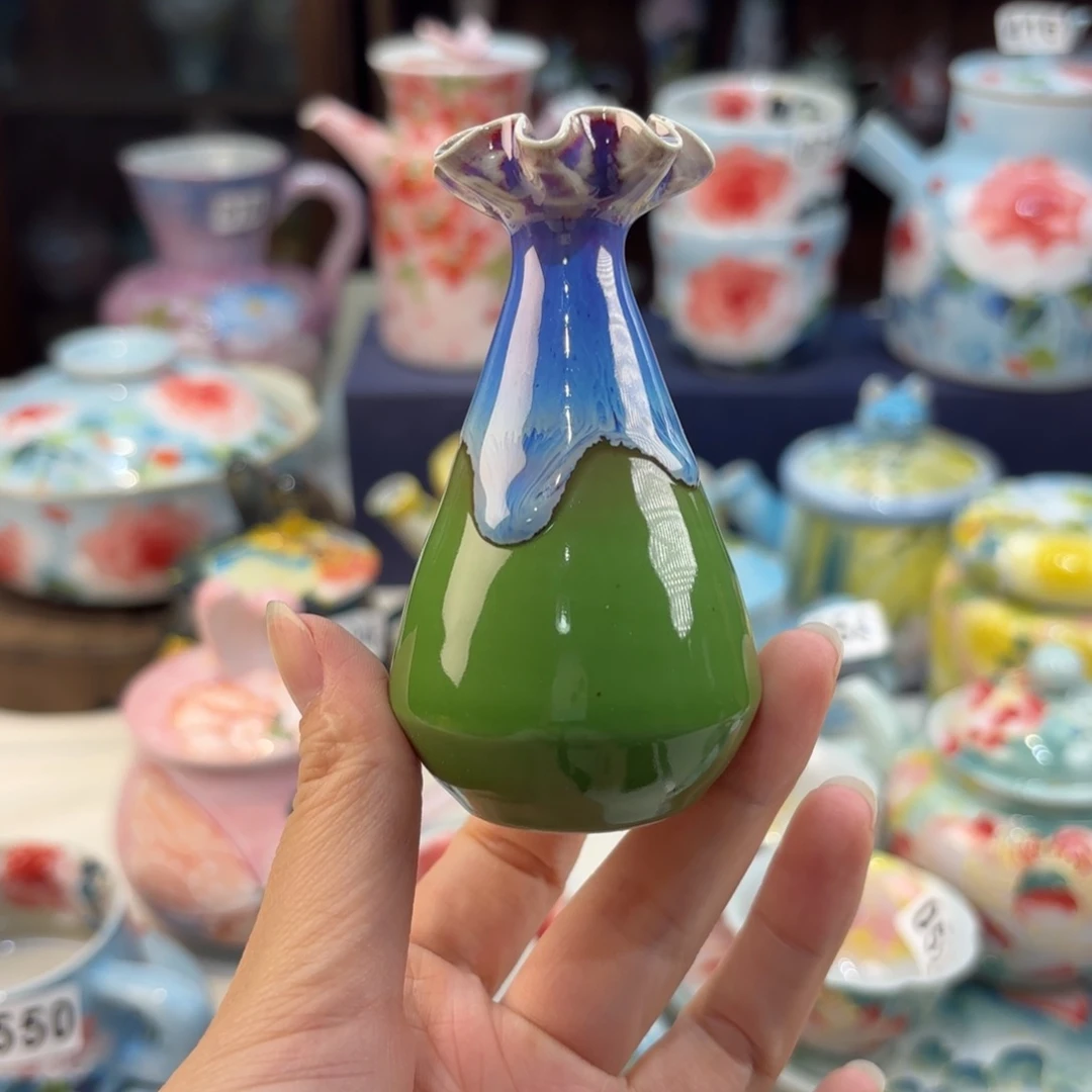 瓷片景德镇手绘高温釉下彩陶瓷茶具