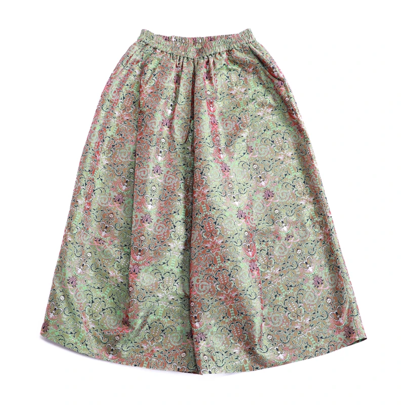 「小石榴」乐锦坊原创手工国风显瘦设计感中式长款汉服日常百搭裤子