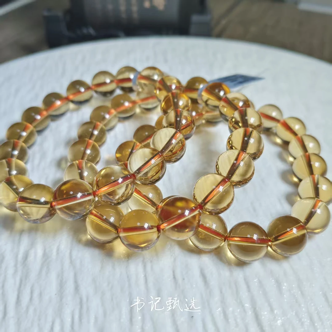 【拾家轩】天然黄水晶单圈手链 多样性发一件 约11mm  1889ZG