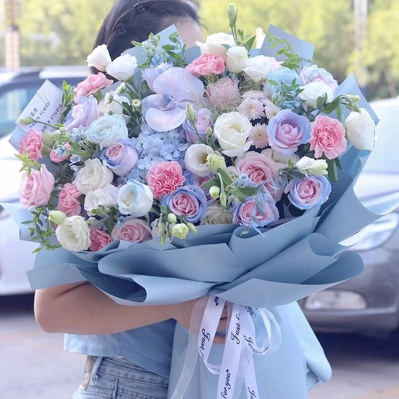 超大巨型绣球花束玫瑰花生日鲜花速递全国同城配送店