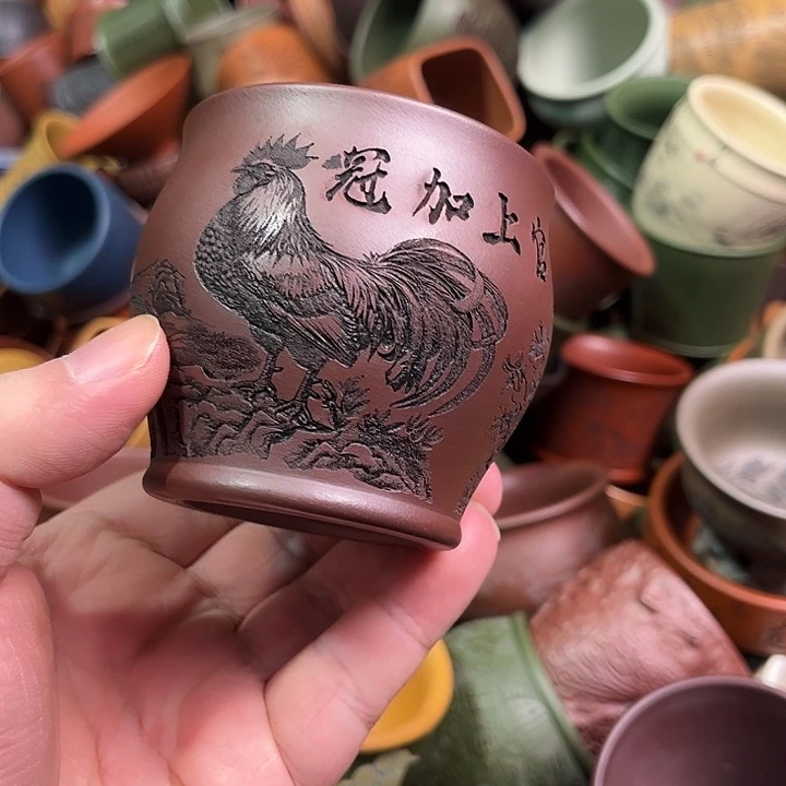 紫砂茶杯全手工紫砂主人杯