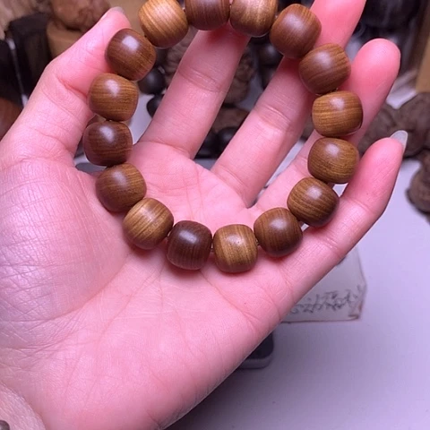 檀香木手串/手链姚**菜檀香黑肉13/14横纹虎皮沉