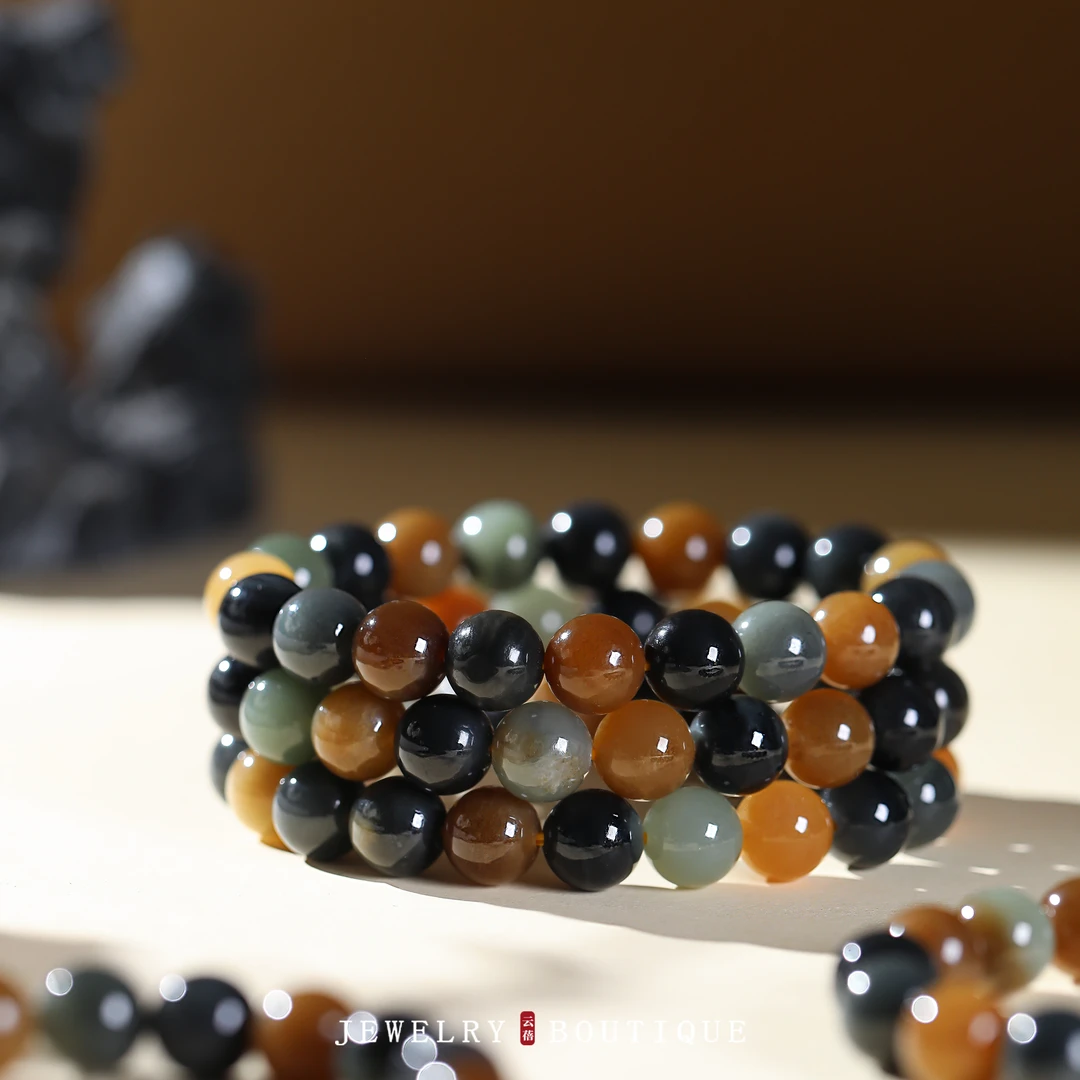 10MM楼兰和田玉手链玉手串气质大气秋冬女士首饰 发1条