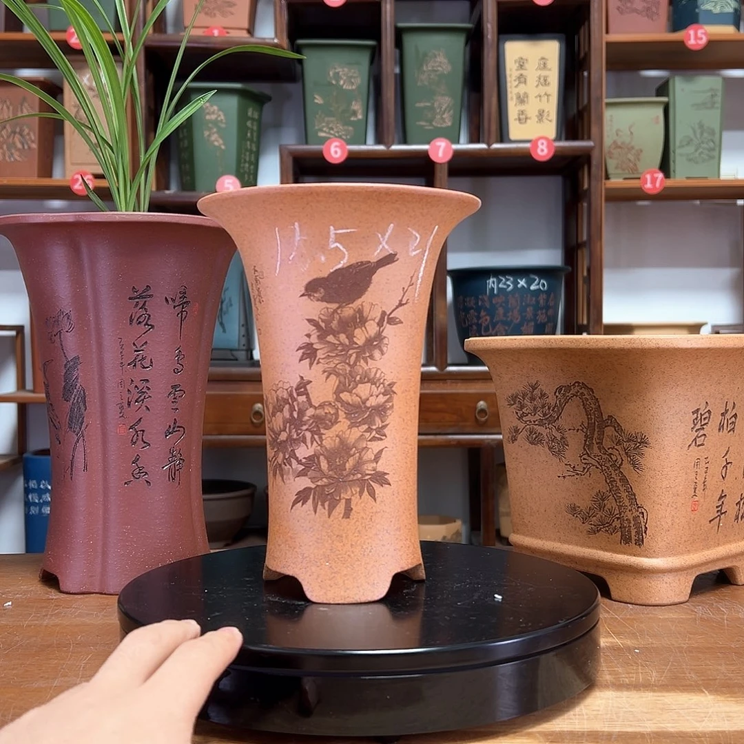 花盆紫砂周之夏精品紫砂花盆