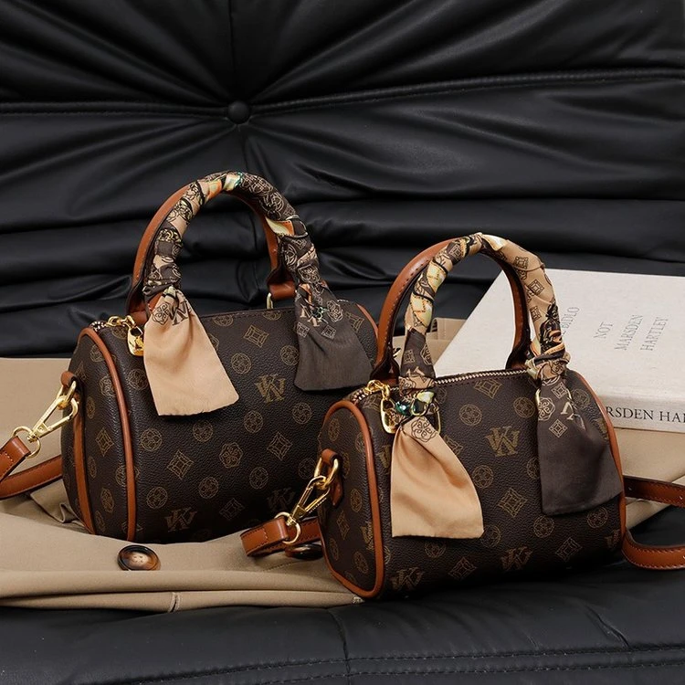 轻奢印花波士顿枕头包时尚百搭手提斜挎小包新款包包