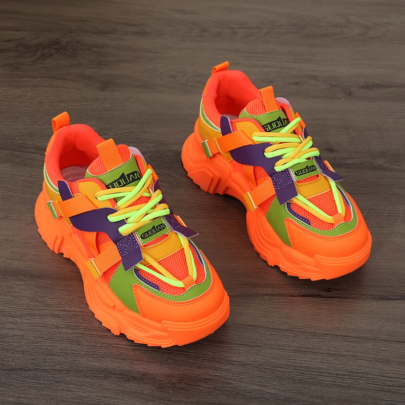 厚底老爹鞋彩色软底运动鞋旅游鞋女2025春夏款百搭学生减震跑步鞋