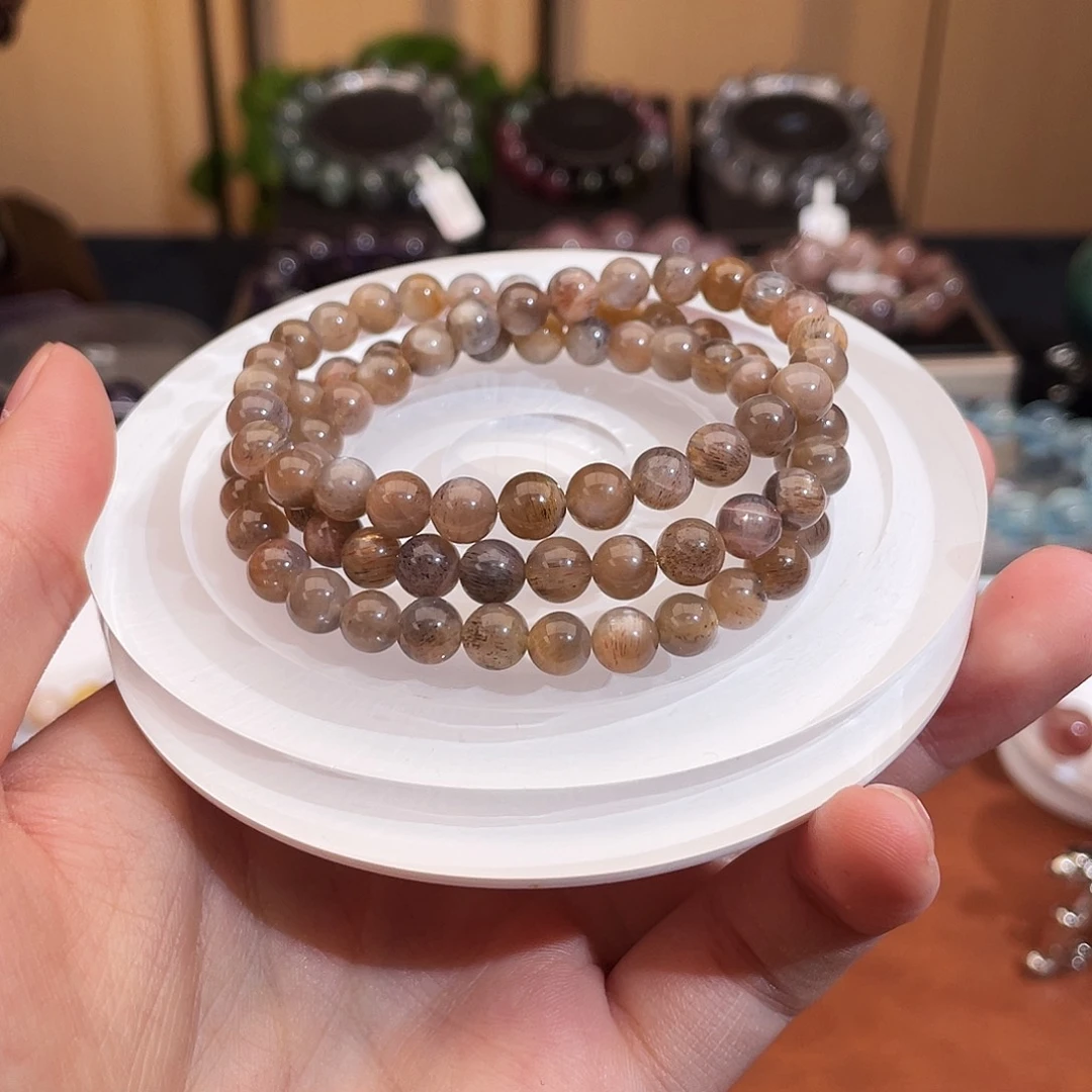 手链水晶未镶嵌黑金骨干6咪