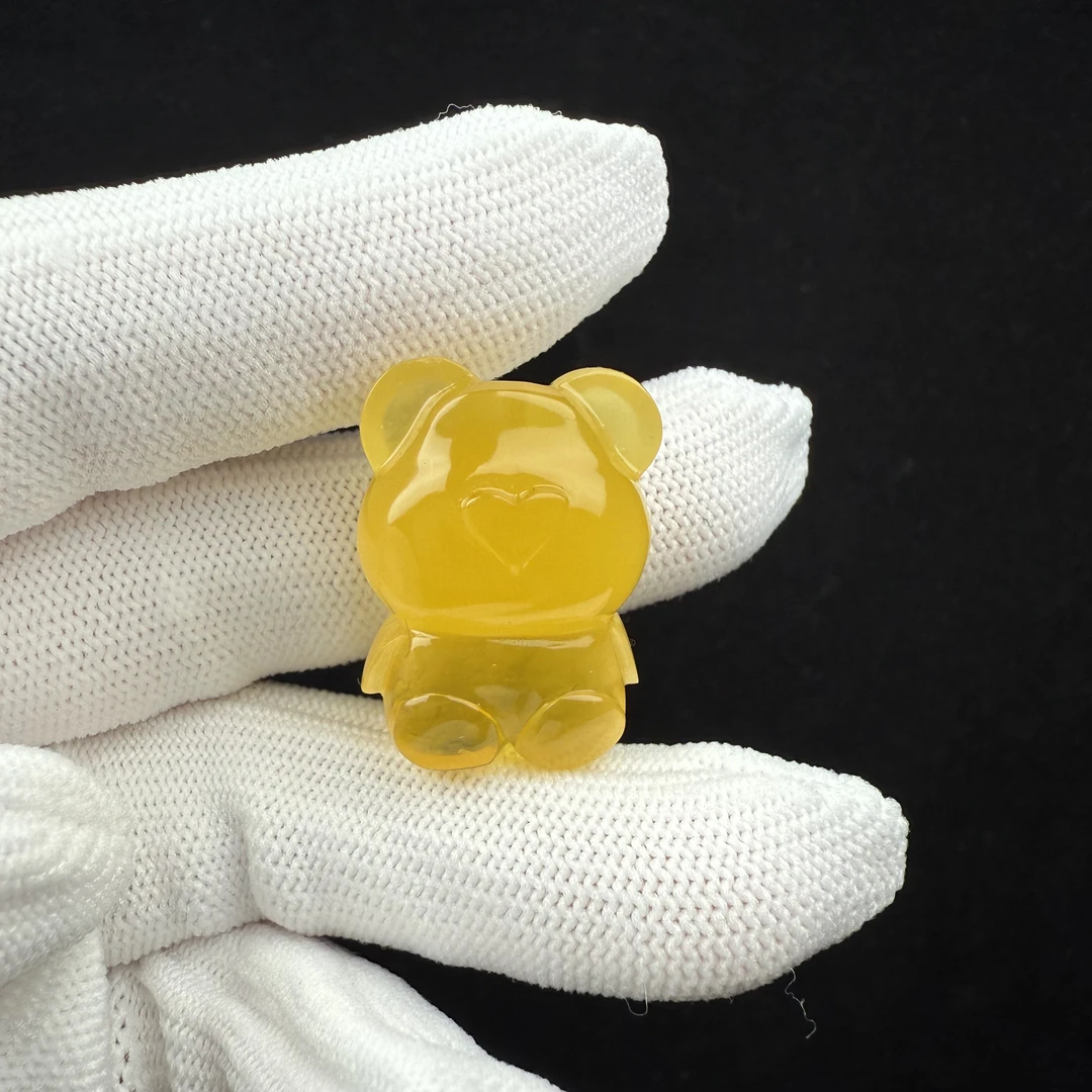 Y5860天然蜜蜡 小熊吊坠 19*26*15mm支持复检 假一罚四