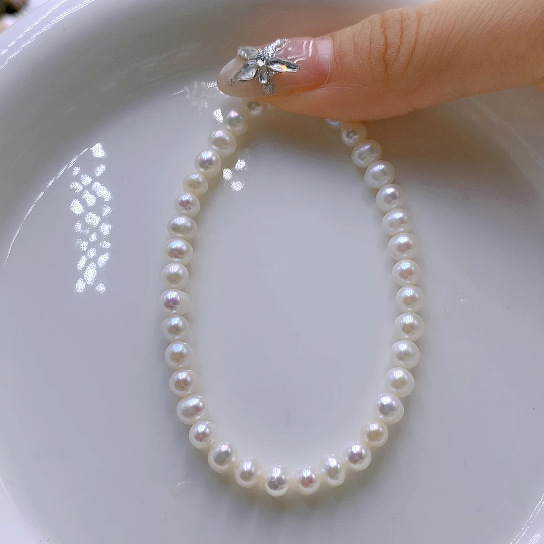 银S925镶嵌耳饰淡水珍珠