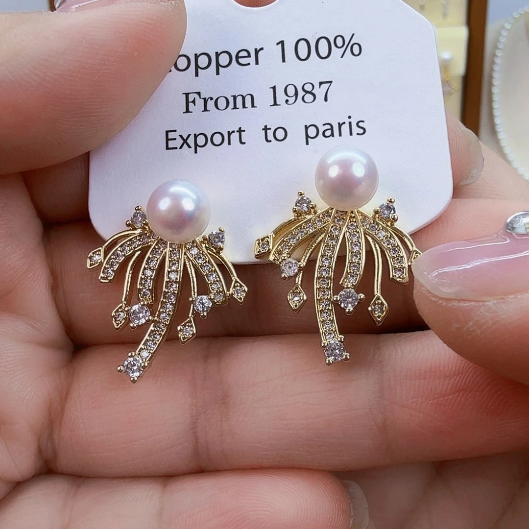 未镶嵌淡水珍珠耳饰