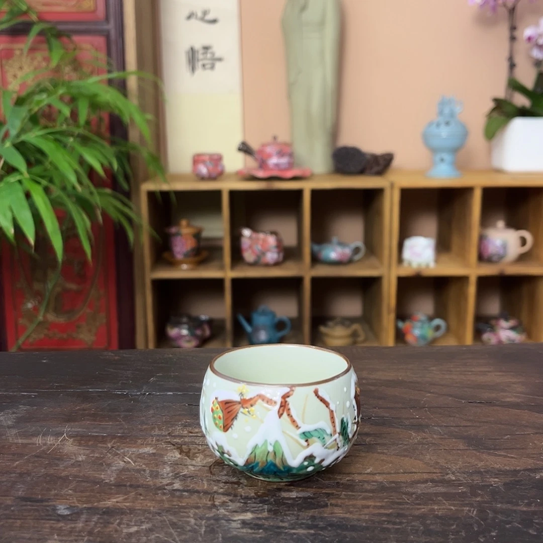 柴烧手工手绘陶瓷