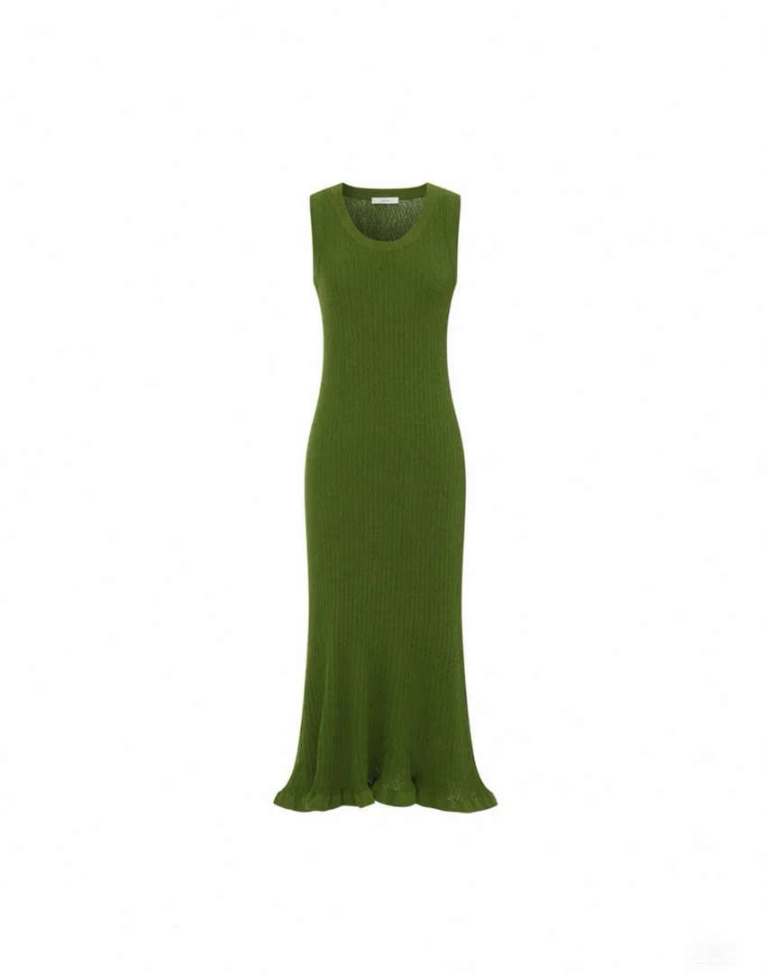 【一姐私服】舒适感·RX0695 肌理感U领背心连衣裙