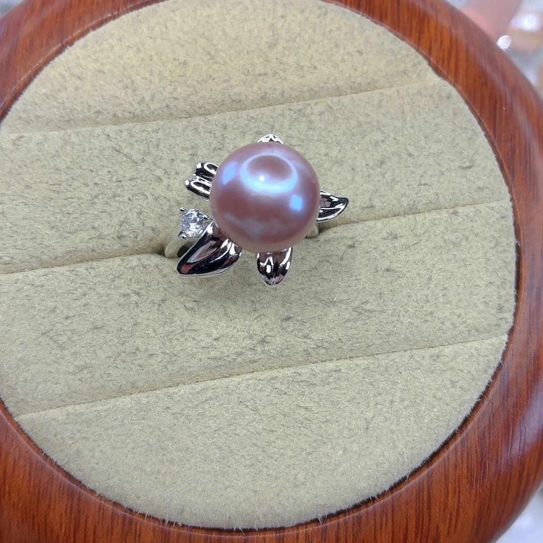 淡水珍珠戒指合金