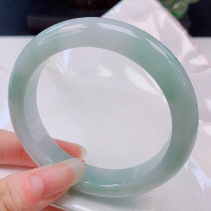 翡翠未镶嵌手镯55圈