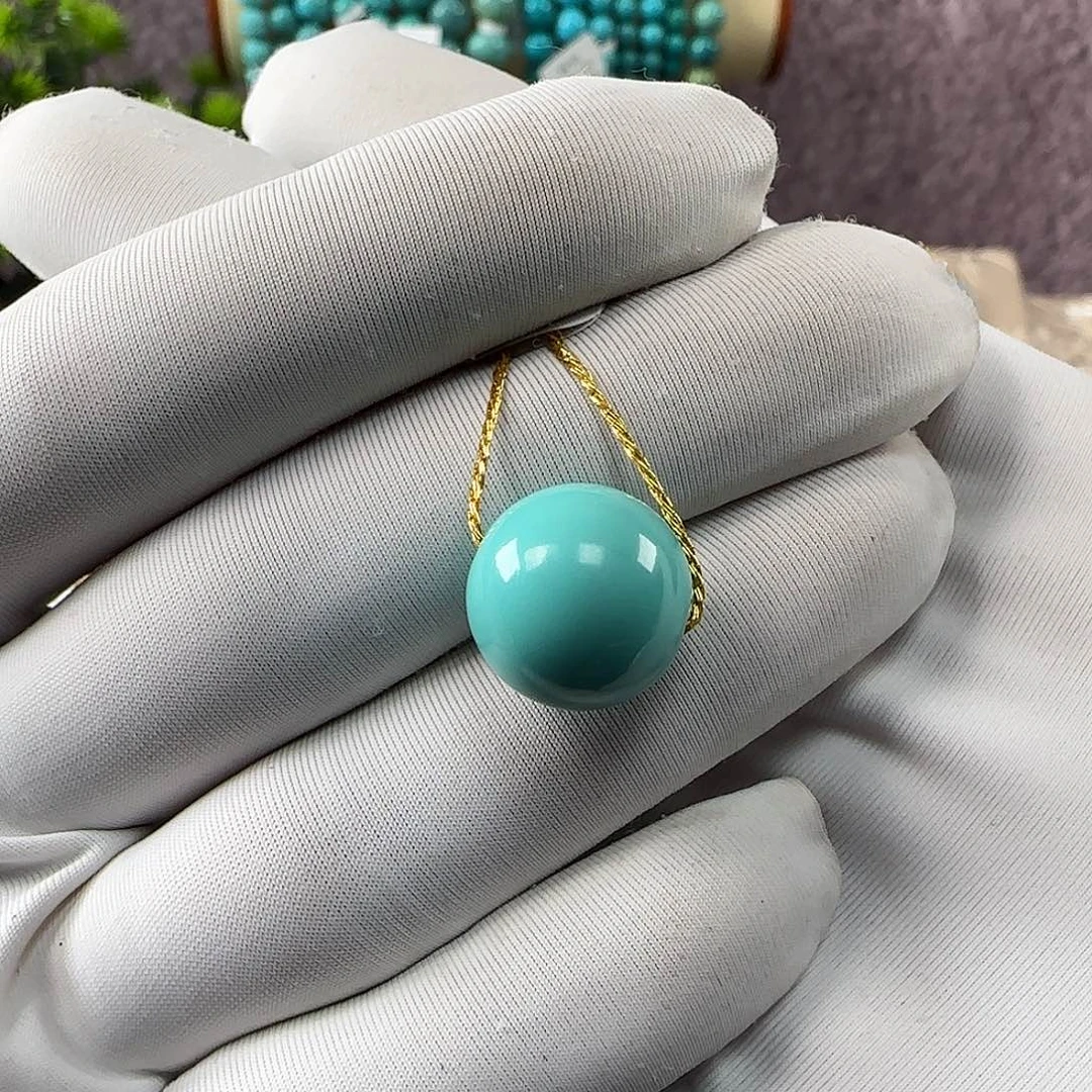 绿松石未镶嵌13mm➕单珠