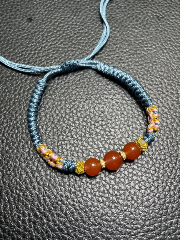 保山南红深红色手绳