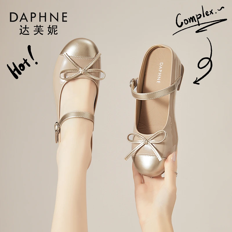 达芙妮内增高包头拖鞋外穿女款2025新款夏季一脚蹬蝴蝶结玛丽珍鞋