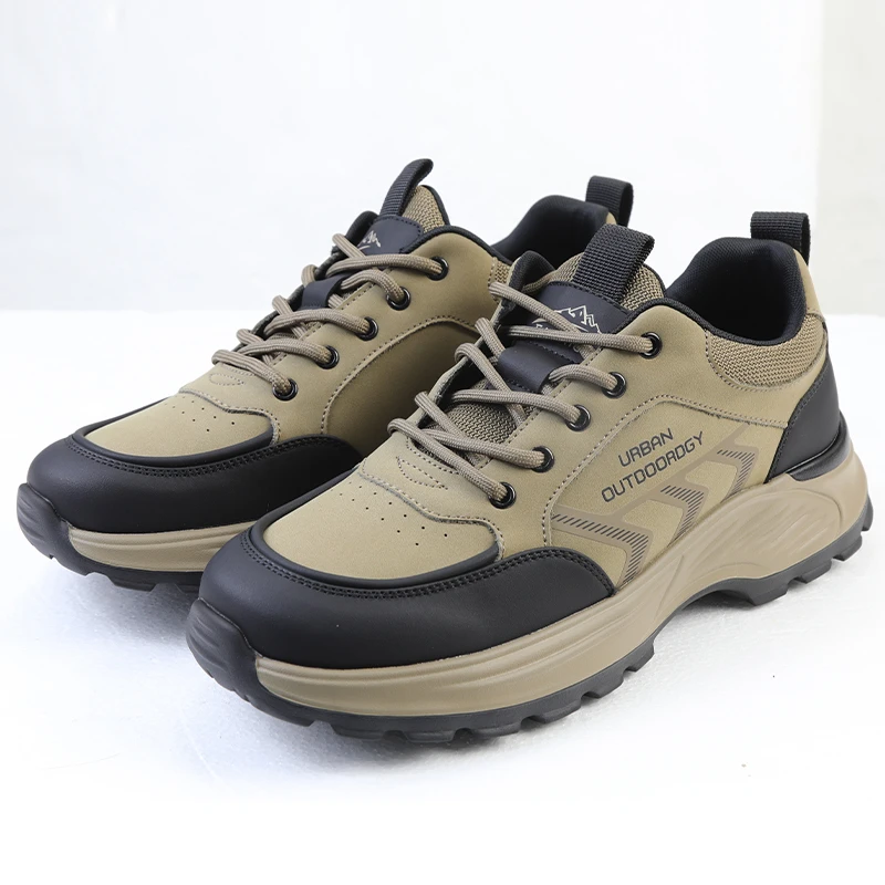 新款高端厚底男鞋户外运动鞋登山鞋百搭轻便防滑减震休闲鞋