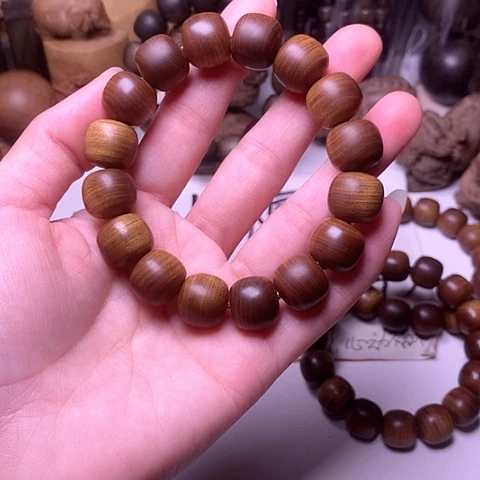 檀香木手串/手链檀香黑肉13/14横纹虎皮沉