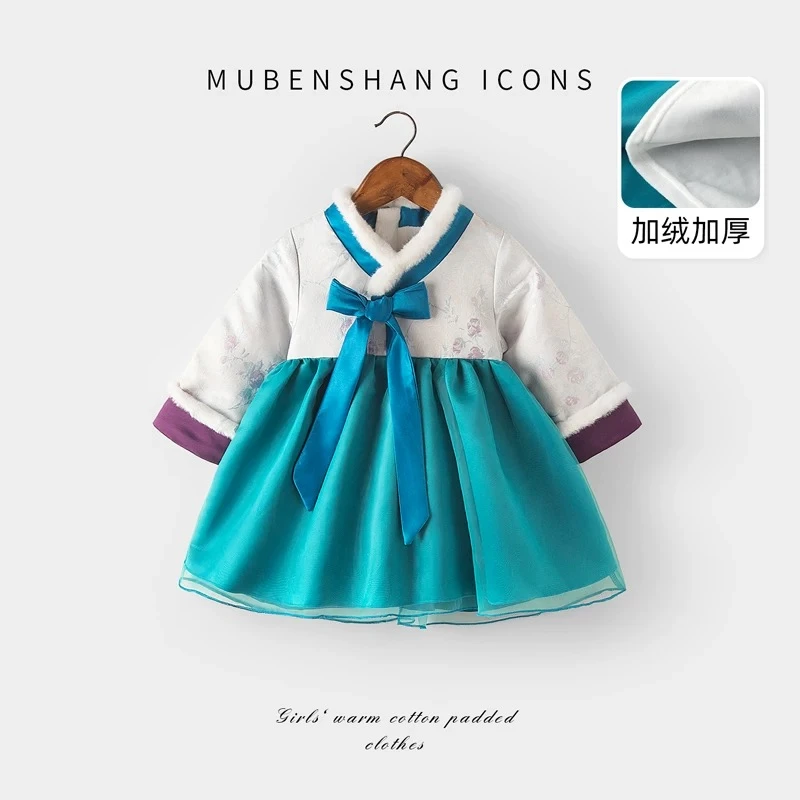 （本尚家）断码冬季女童加绒加厚拜年裙