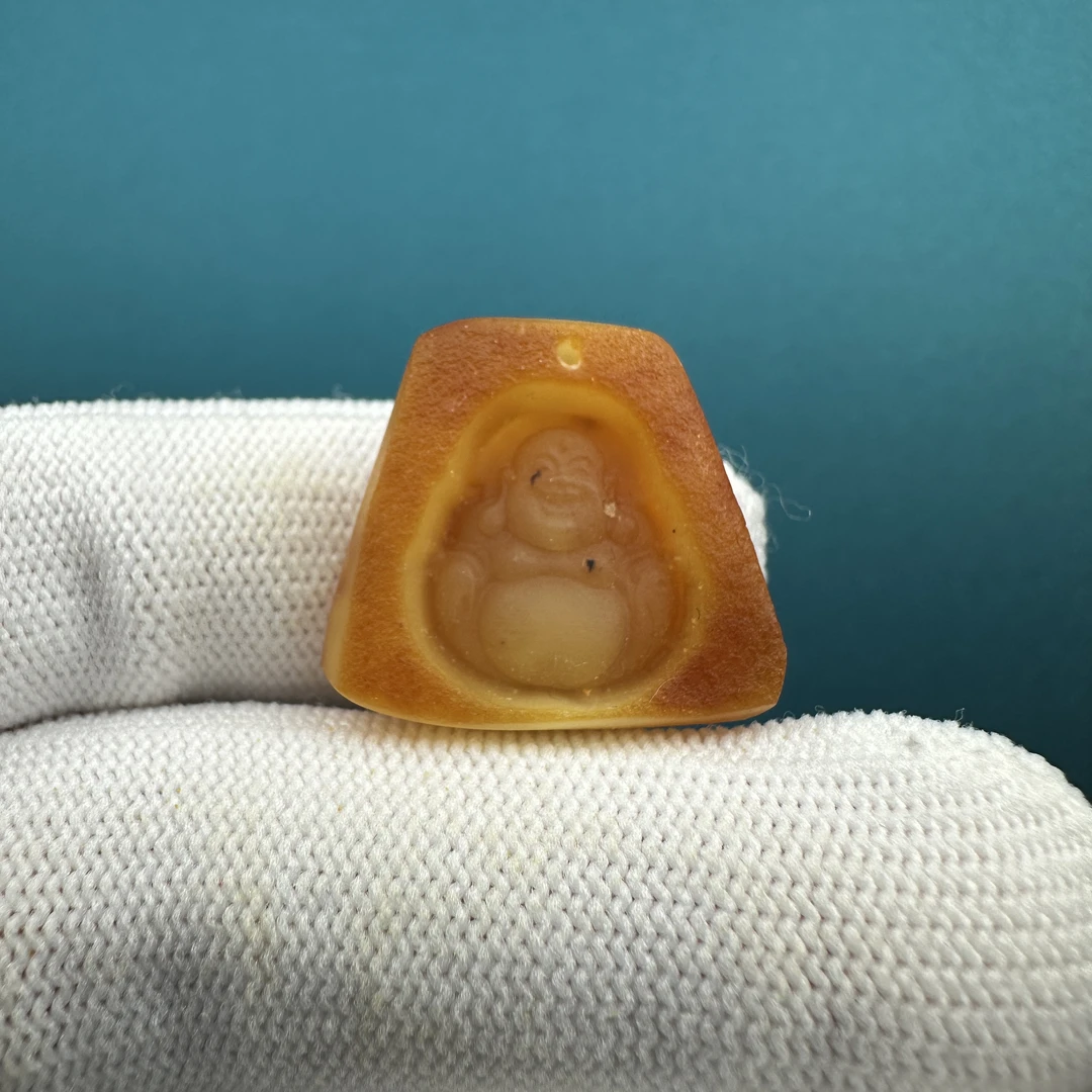 B6926天然原矿俄料蜜蜡 瑕疵特价原石吊坠 22.5*20.8mm支持复检