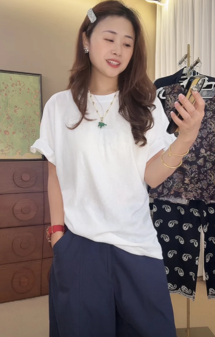 “花苞短袖”T恤 2025新款千金玛德琳百搭短袖25296