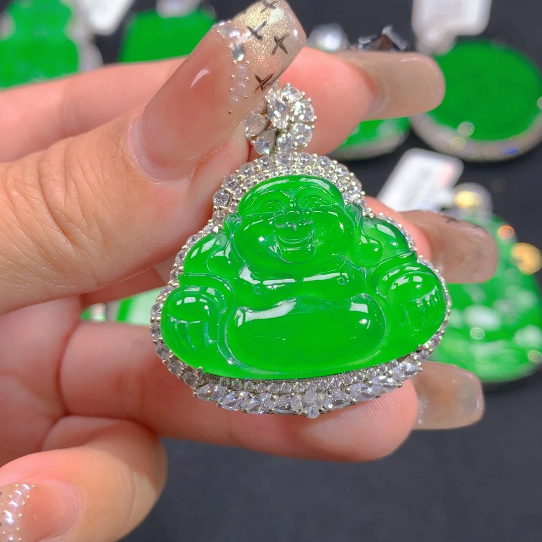 翡翠颈饰银S925镶嵌11111111111