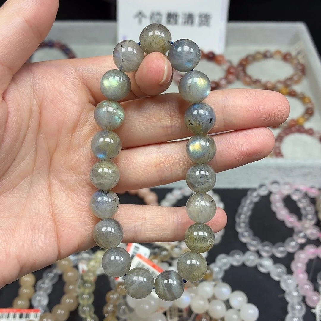 水晶手串未镶嵌卡10+灰月光10