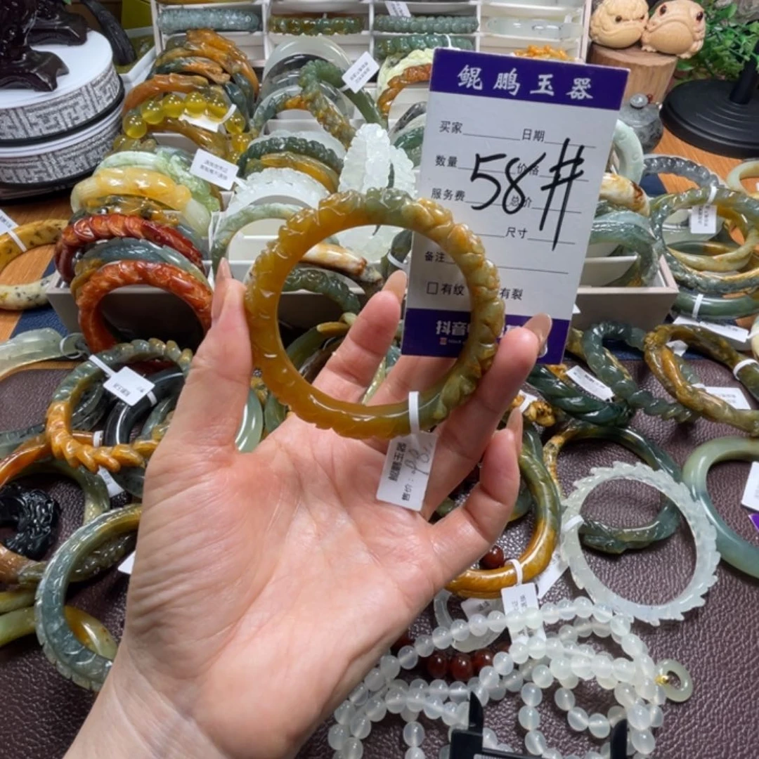 未镶嵌蛇纹石玉手镯