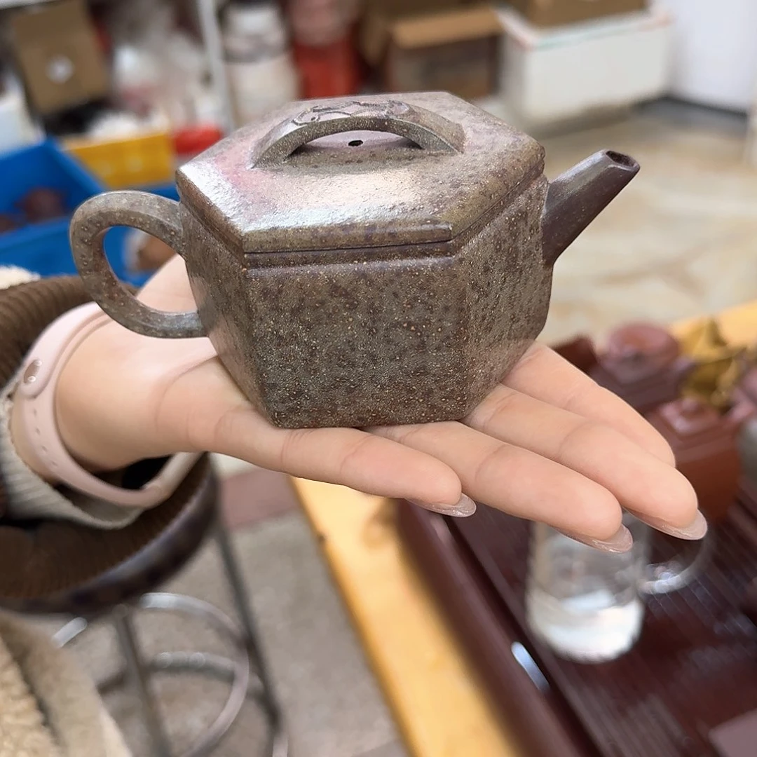 紫砂茶壶紫砂壶六方汉瓦160cc