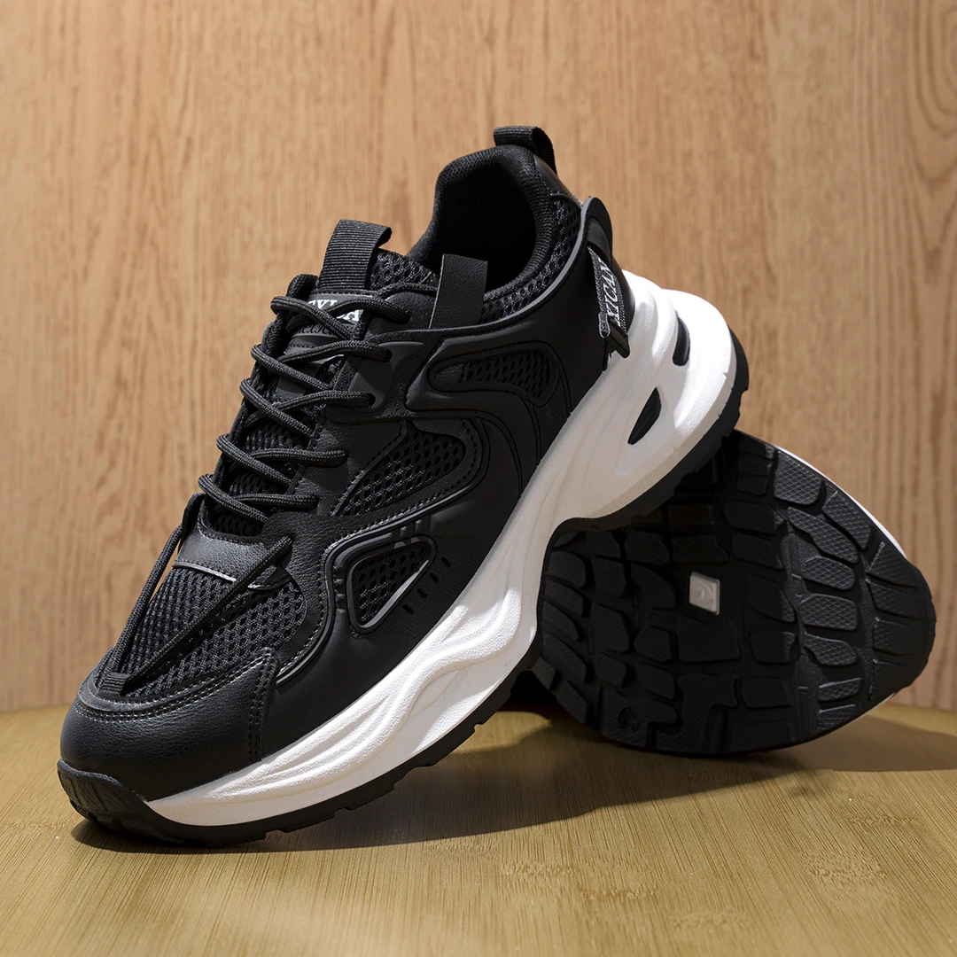 165号稻草人时尚休闲男鞋网面透气舒适男鞋夏季撞色男士运动鞋潮