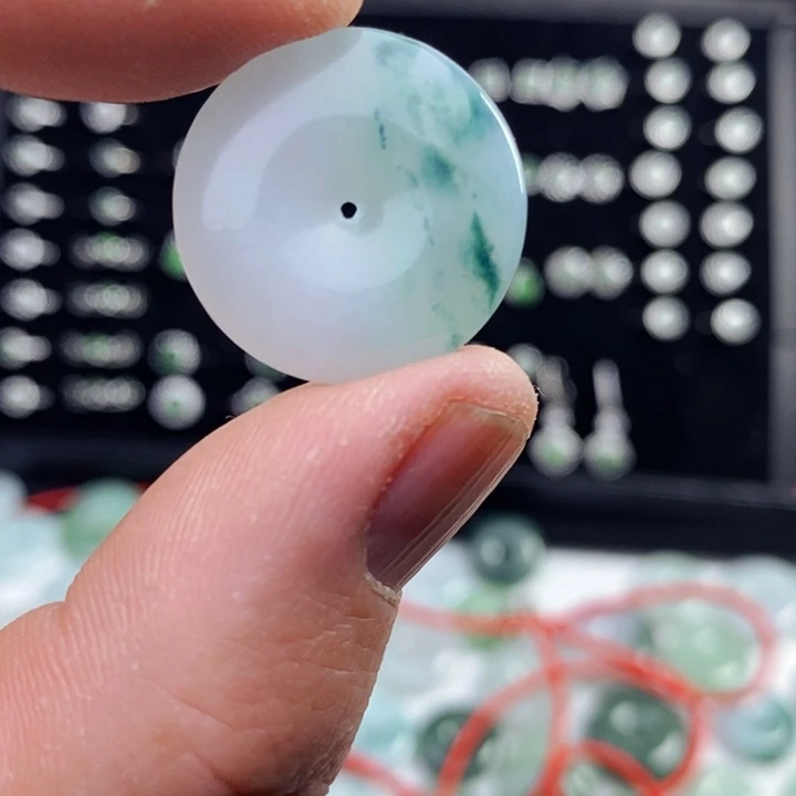 翡翠颈饰未镶嵌天然翡翠平安扣吊坠