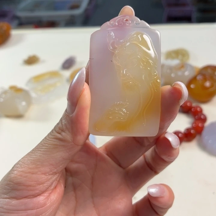 玛瑙/玉髓未镶嵌吊坠(不含链)