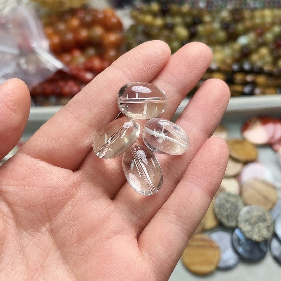 玛瑙/玉髓未镶嵌珠宝半成品白水晶4颗