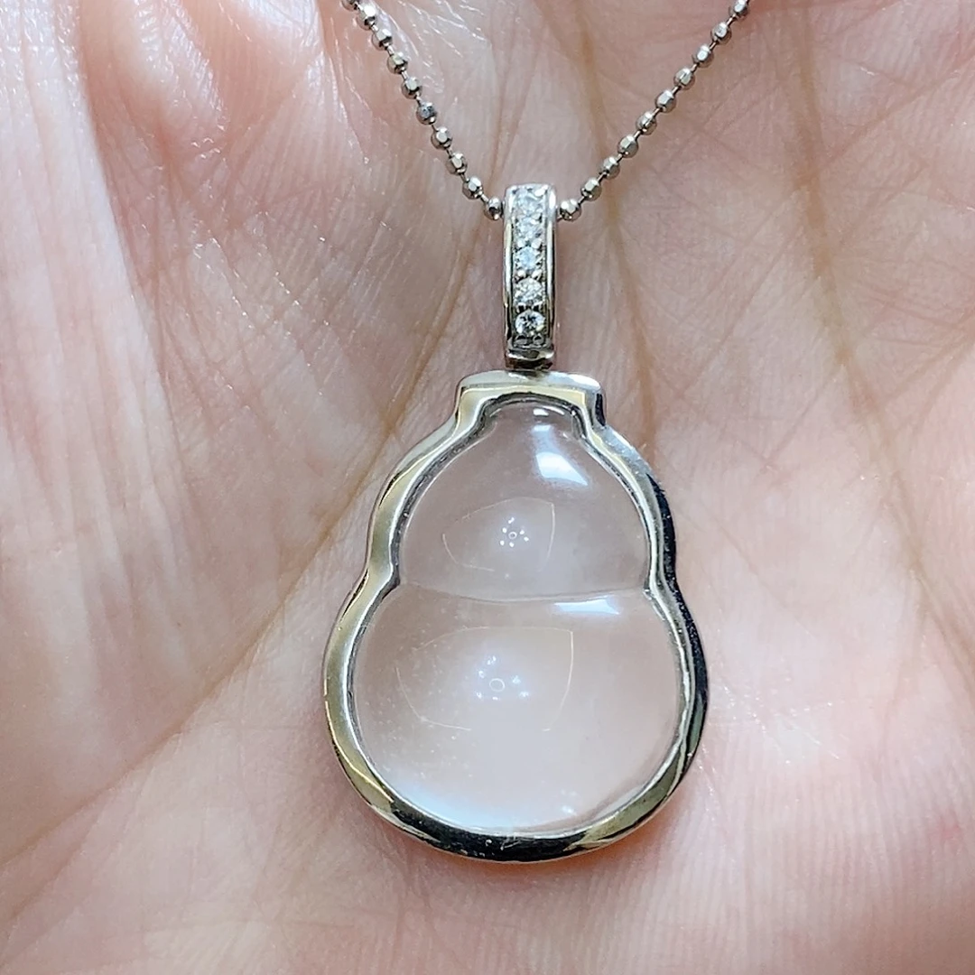 石英质玉银S925镶嵌颈饰