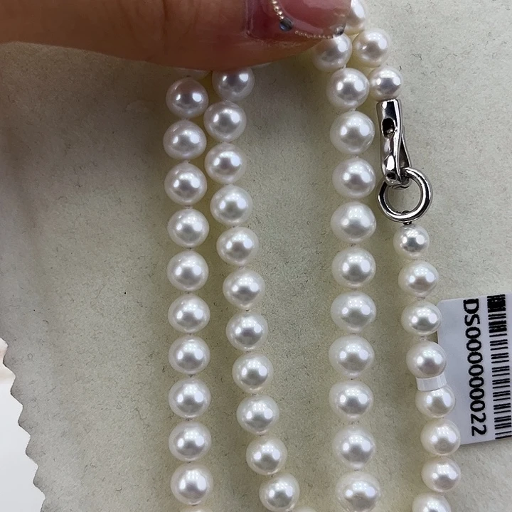 淡水珍珠颈饰银S925镶嵌➕7极光高品