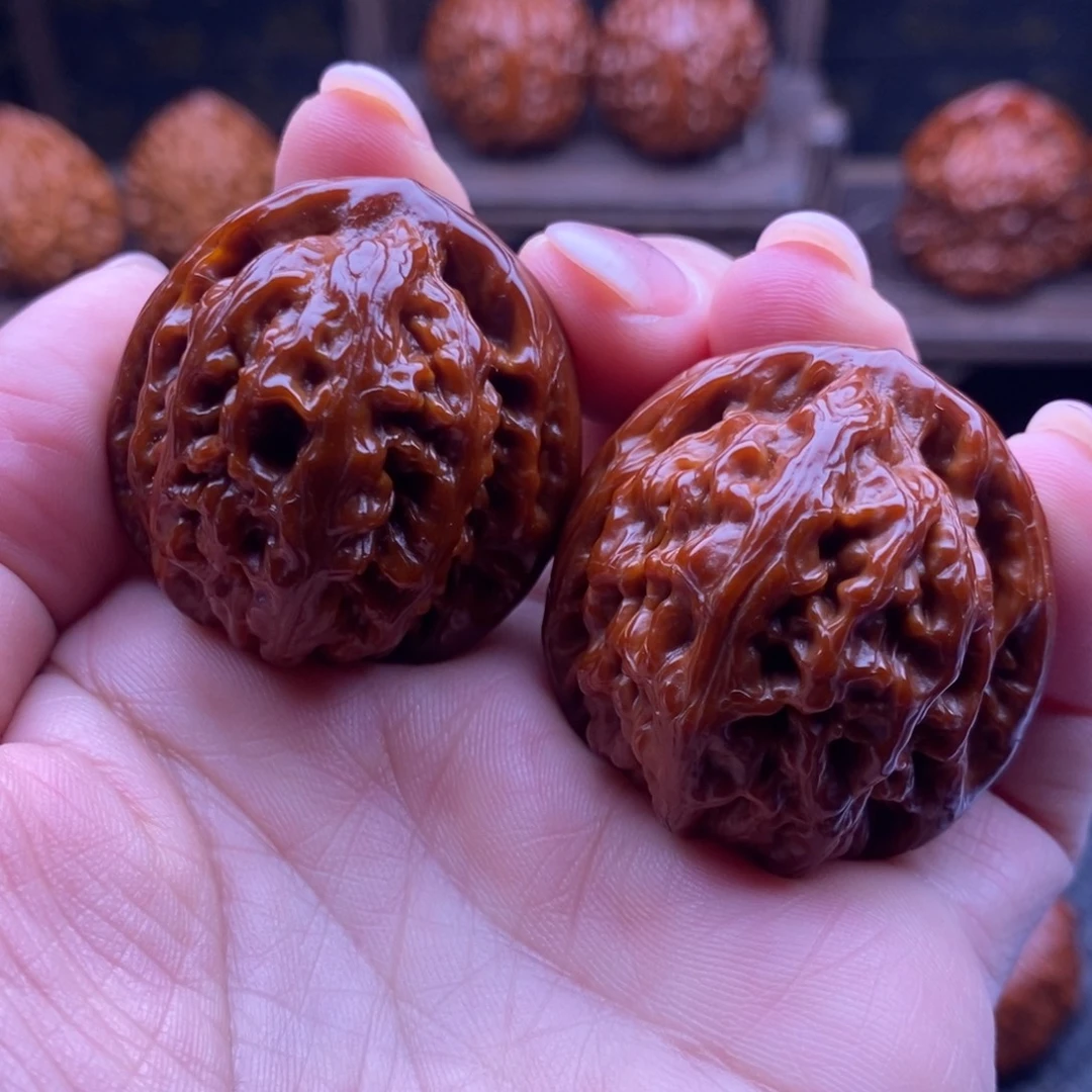 文玩核桃吊坠红锦鲤37尺