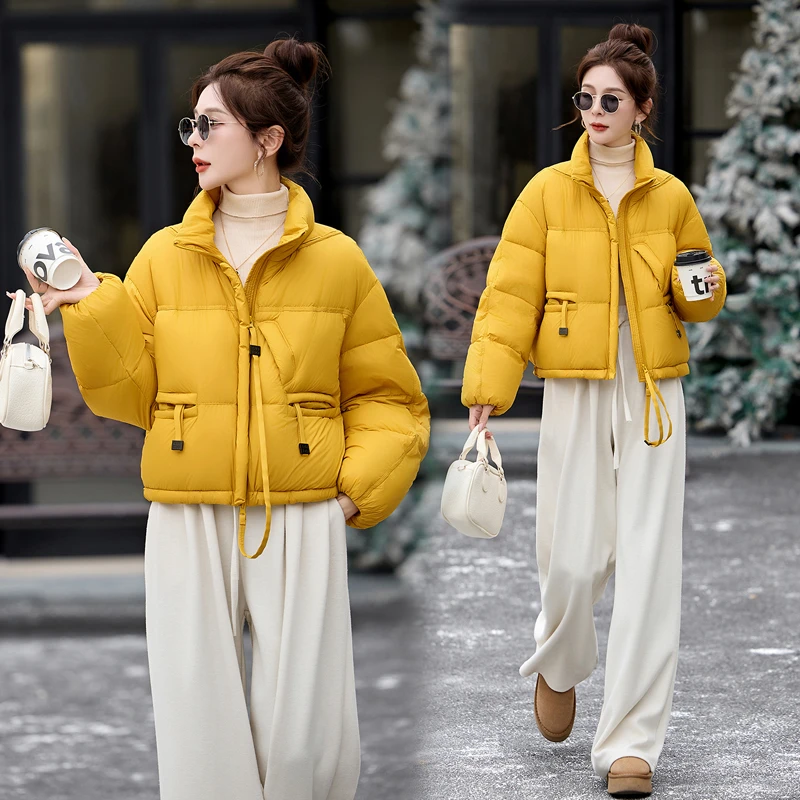 2026新新国标90白鸭绒保暖面包羽绒服小众炸街高级感兰轻奢洋气潮