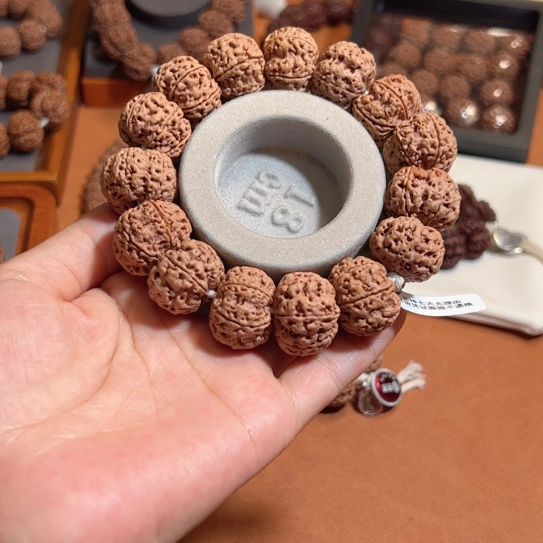 Y***!金刚菩提手串22六瓣雪花扇面盘来财运