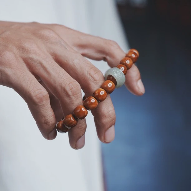 库克菩提单圈手串10X10毫米老型跑环款 货号：4