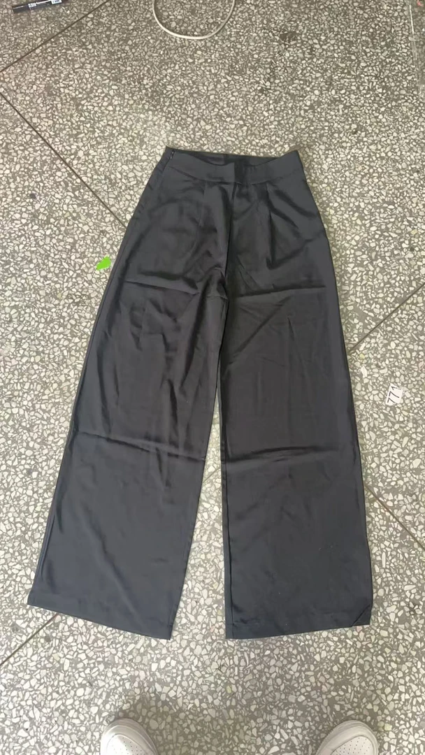 《兵哥外贸》黑色阔腿裤 发一条