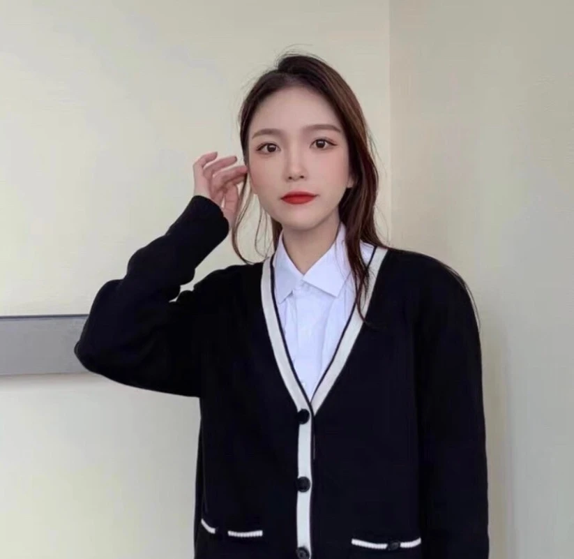 香男女同款盾牌针织开衫uniform159474