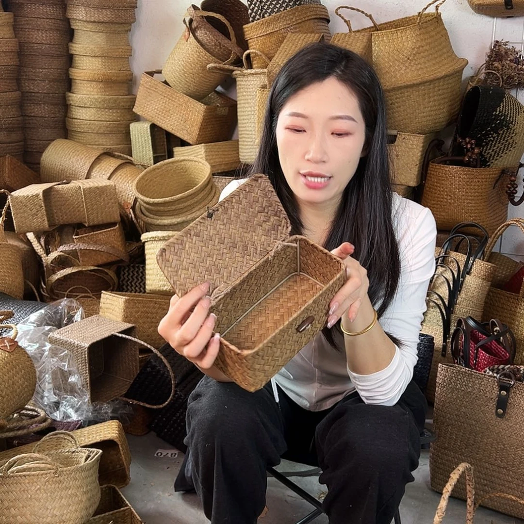 草编草编包/草编收纳盒微瑕疵