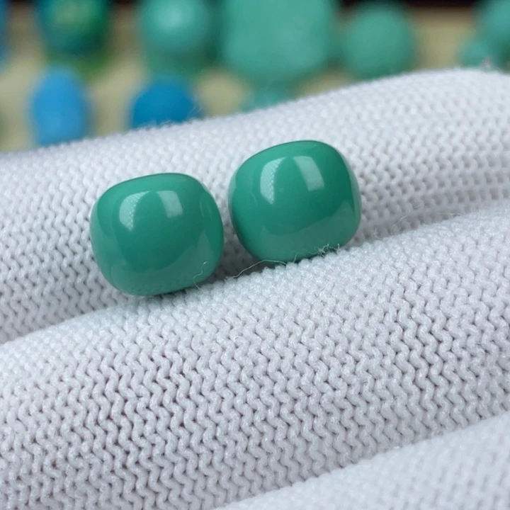 高瓷正绿10mm老型一对福利