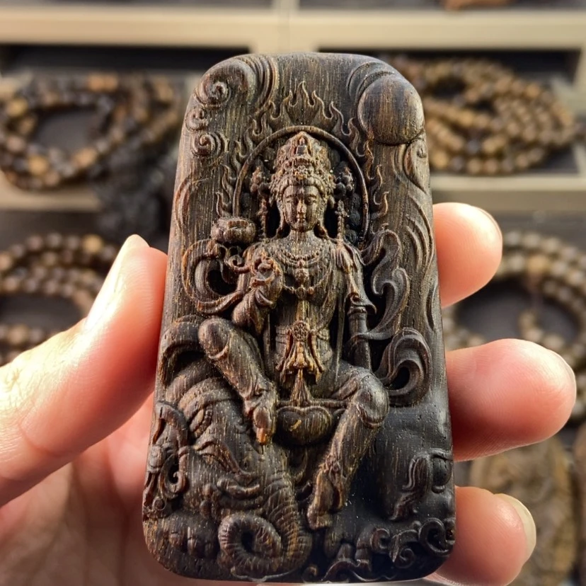 【闪购商品】沉香木吊坠活****彩越南芽庄白棋