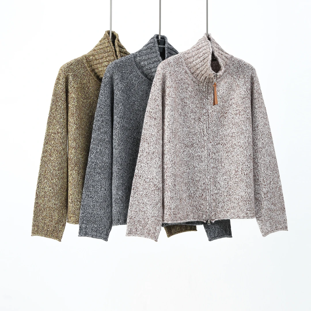 【DAXIU轻奢】秋冬花纱立领休闲时尚百搭开衫外套-6716